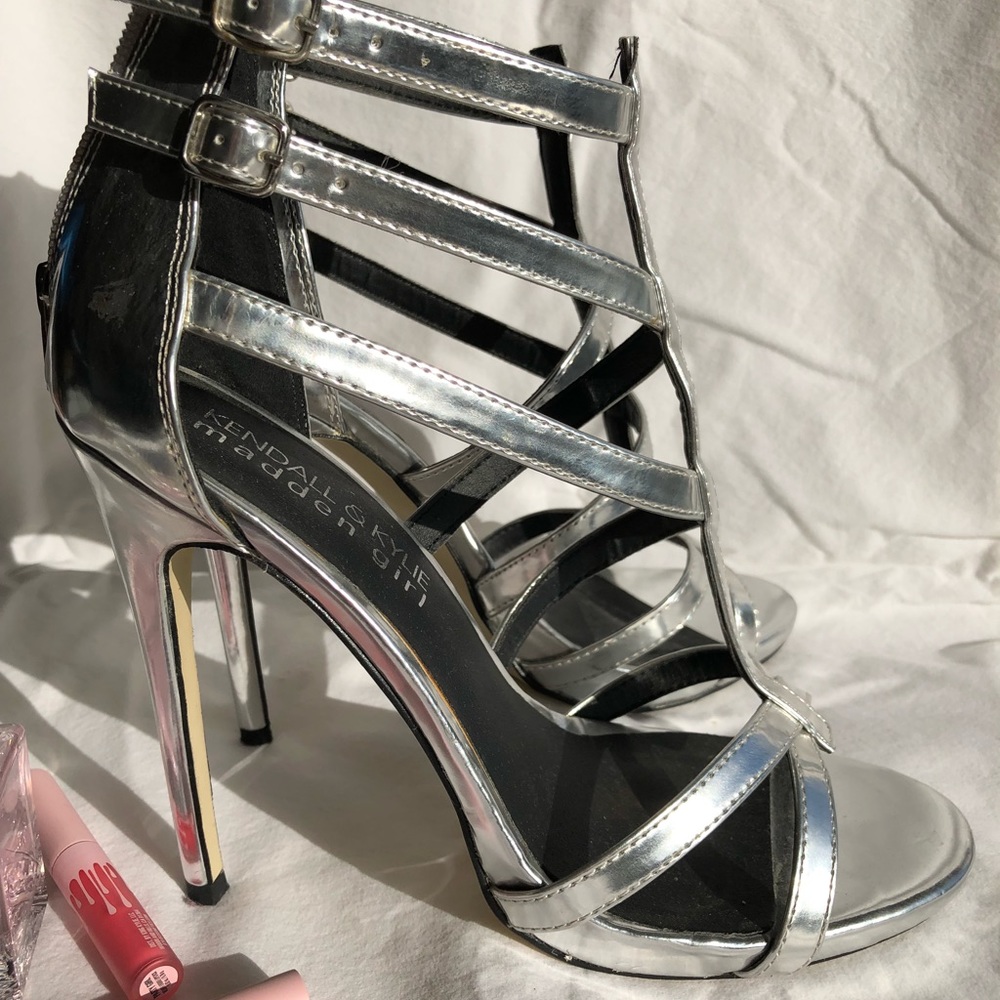 Kendall and Kylie Silver High Heels Madden Girls